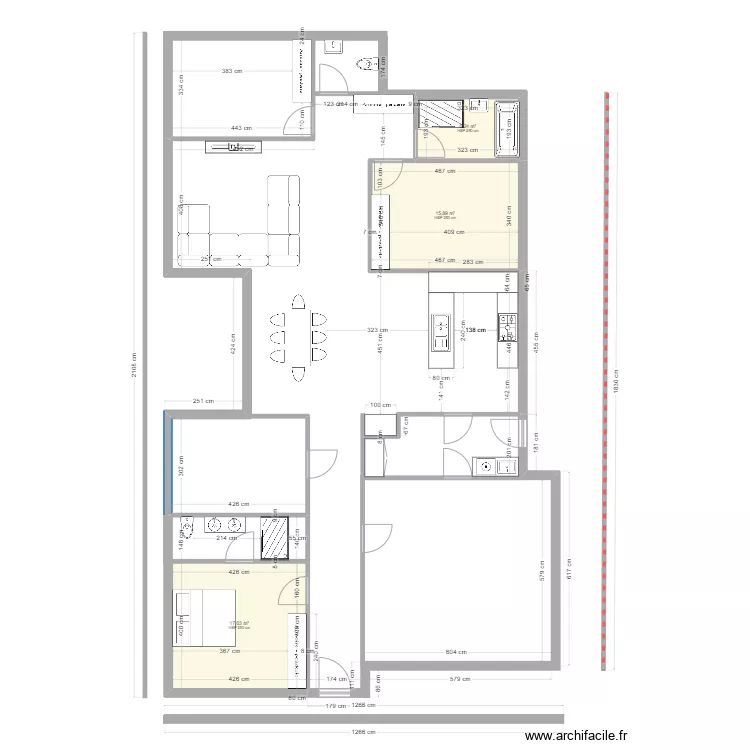 Plan H. Floor plan with 