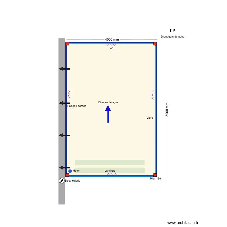 Z&eacute; Ok. Floor plan with 1 Room and 23 m²