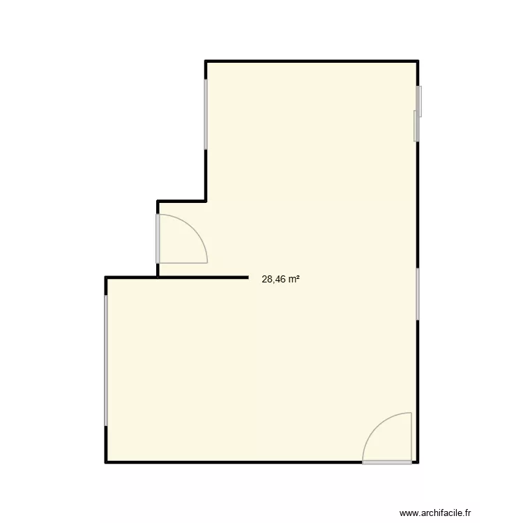 minha casa2. Floor plan with 1 room and 28 m²