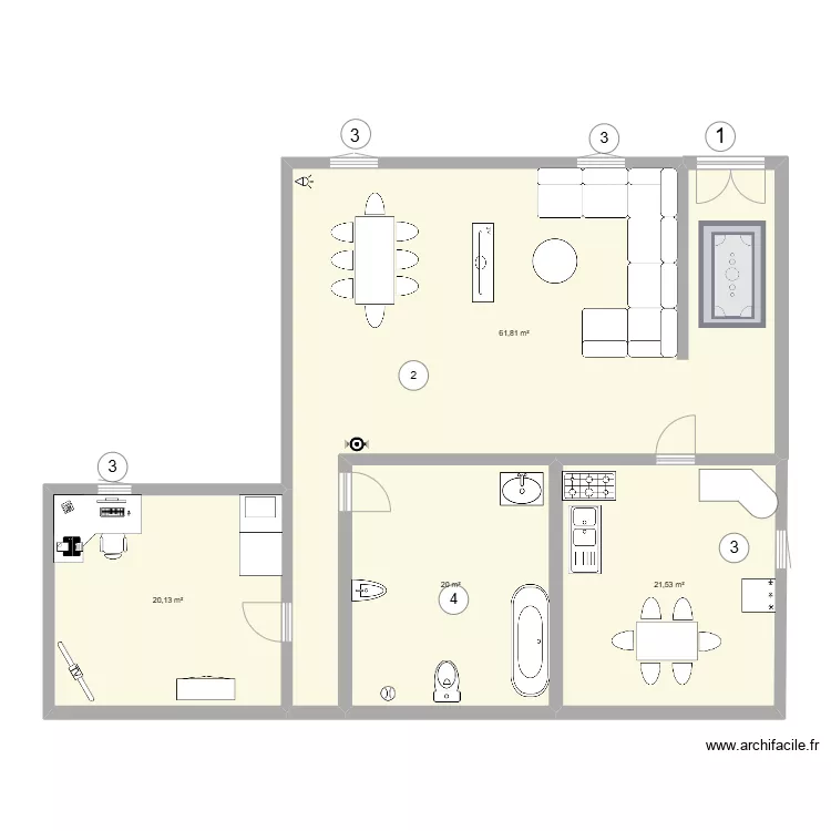 smart home. Floor plan with 