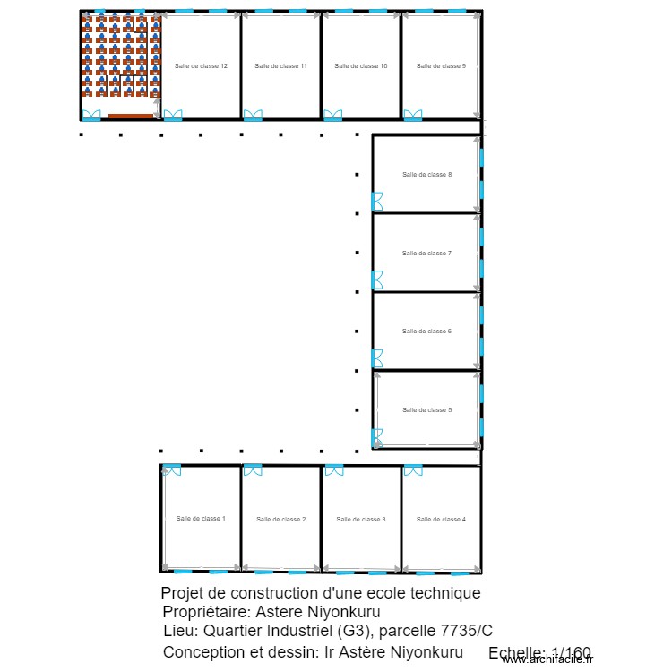 Vue en plan ecole . Floor plan with 0 room and 0 m2