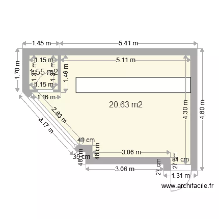 55040 Local Actual. Floor plan with 