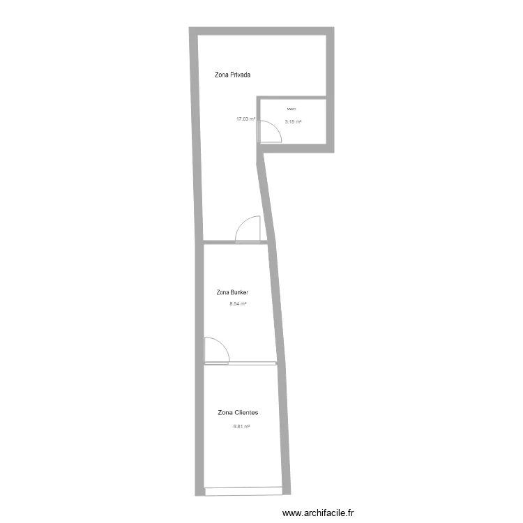 56015 Plano Actual. Floor plan with 