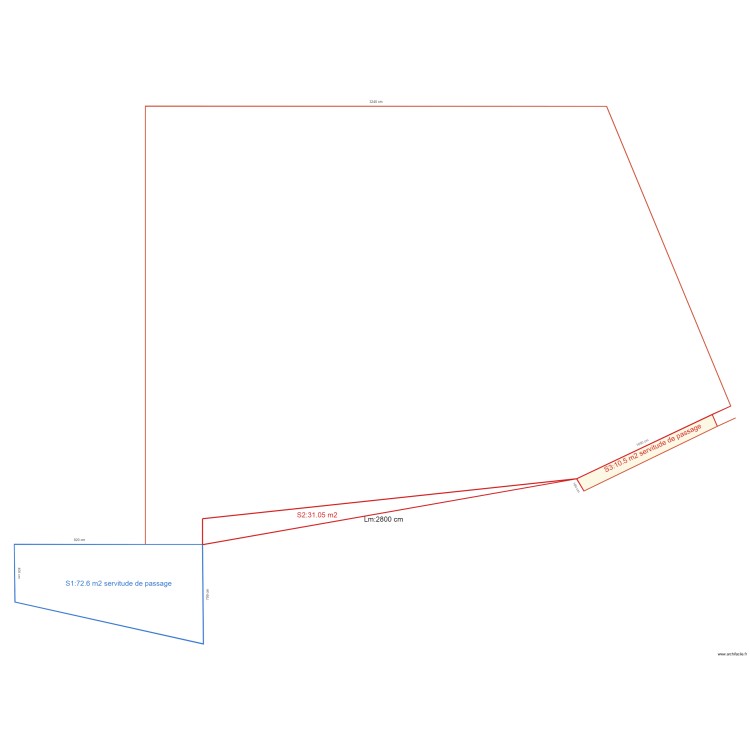 servitudes de passage. Floor plan with 0 room and 0 m2