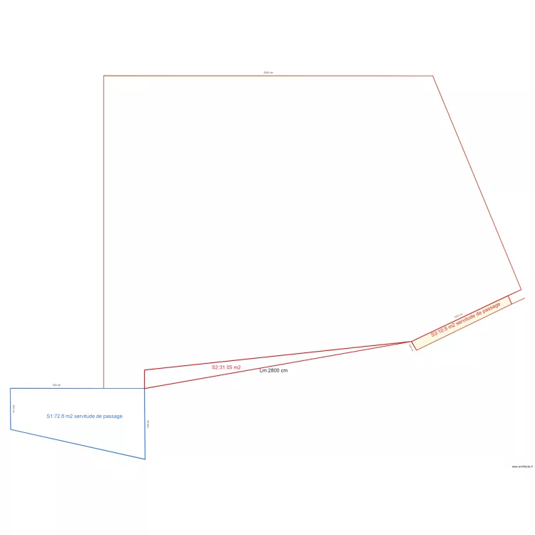 servitudes de passage. Floor plan with 
