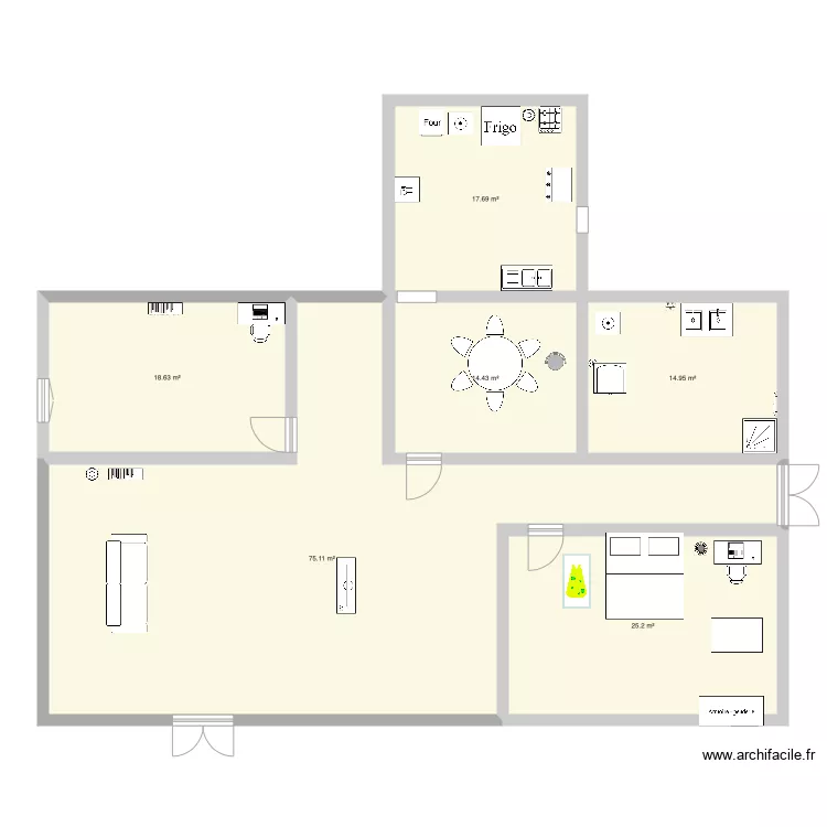french class. Floor plan with 