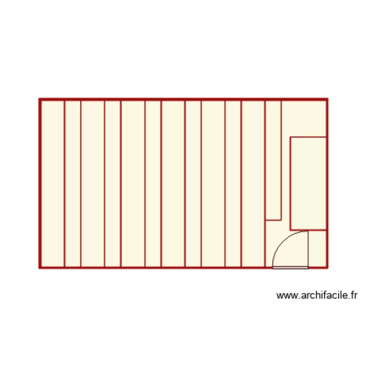 salle rouge disposition1. Floor plan with 
