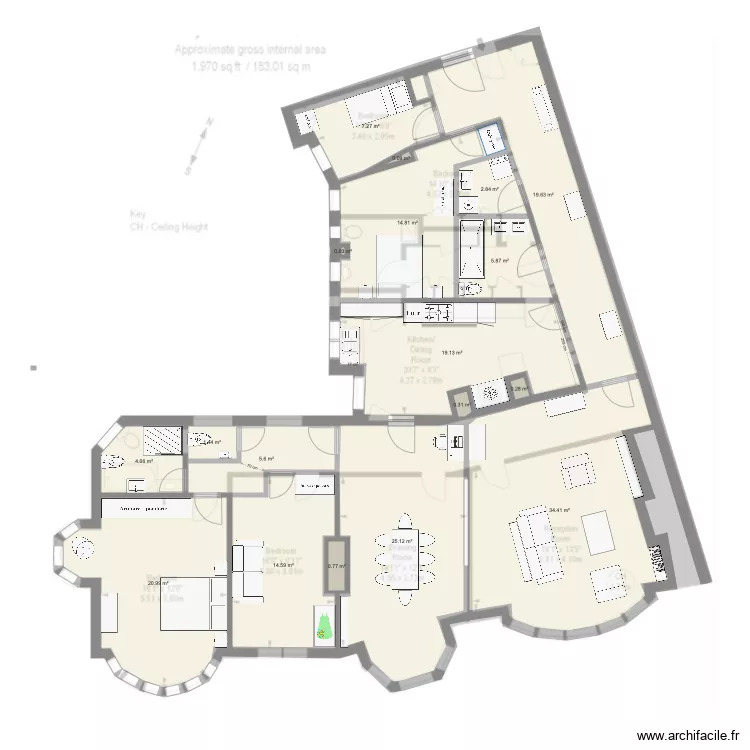 FitzJames 21. Floor plan with FitzJames 21. Floor plan with