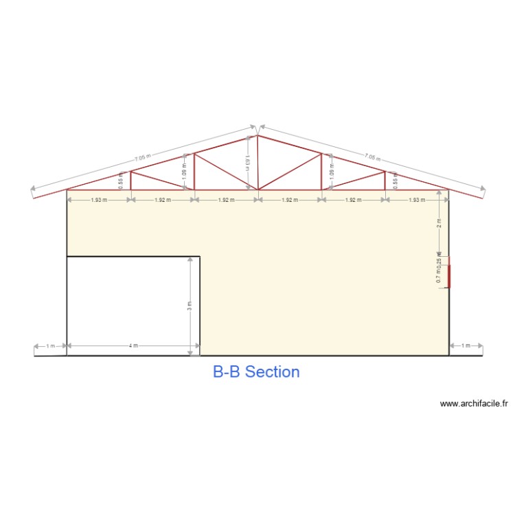 bb section. Floor plan with 0 room and 0 m2