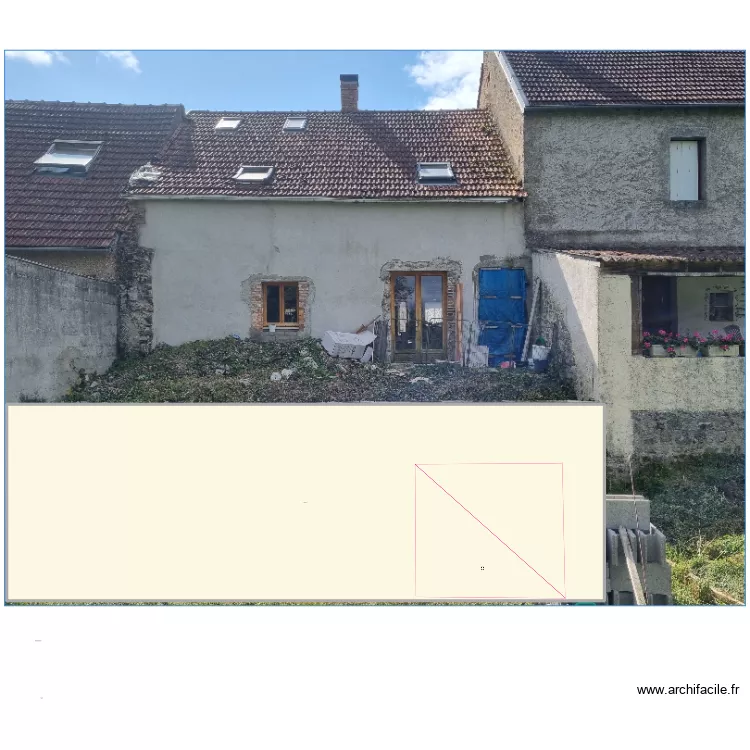 maison terrasse. Floor plan with 