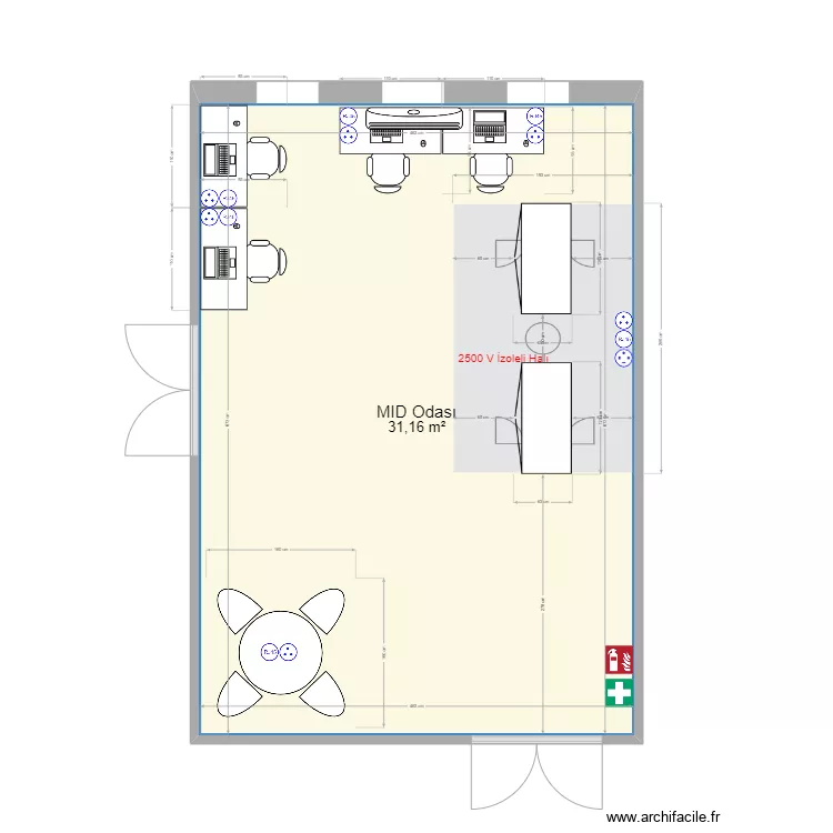 MID Room. Floor plan with 