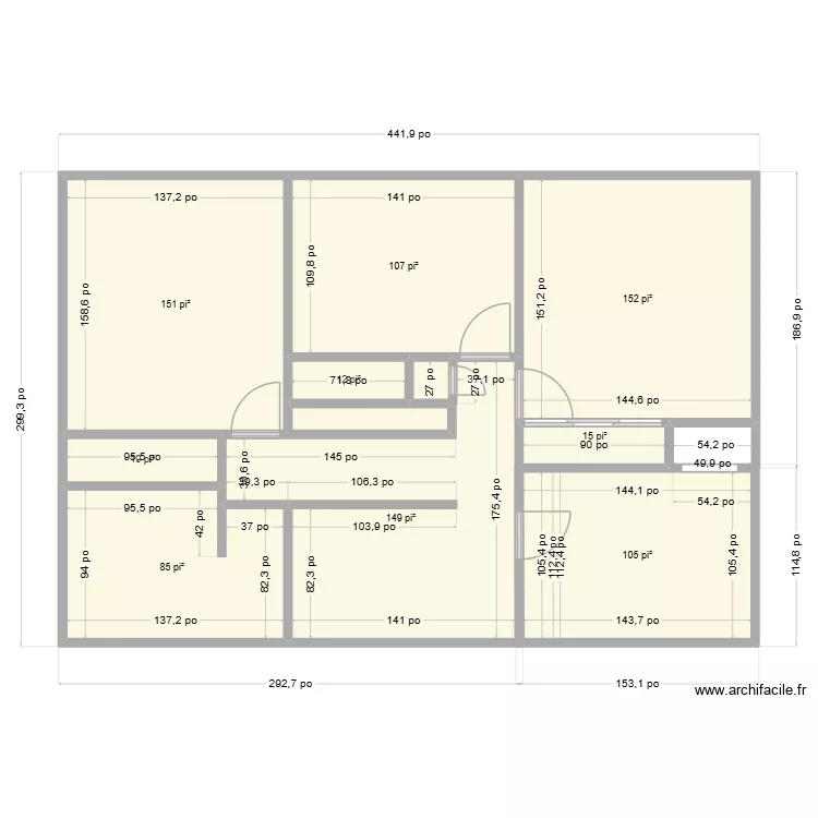 Etageplan1. Floor plan with 10 and 75 m² Etageplan1. Floor plan with 10 and 75 m²