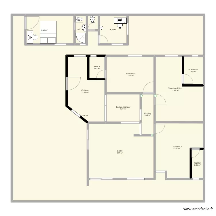 4-Plan Villa Elisabeth Avec Toilettes. Floor plan with 4-Plan Villa Elisabeth Avec Toilettes. Floor plan with
