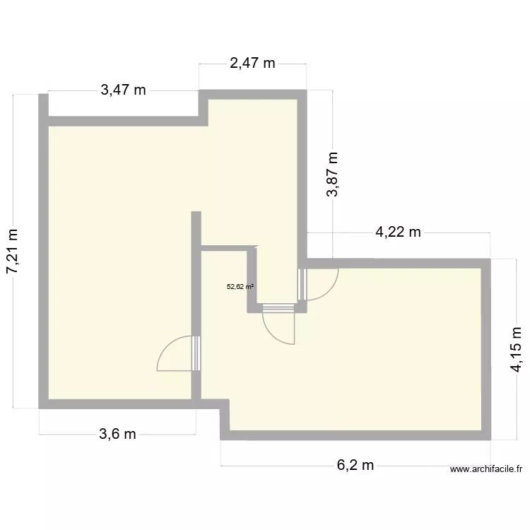 plan 1. Floor plan with 1 and 53 m² plan 1. Floor plan with 1 and 53 m²