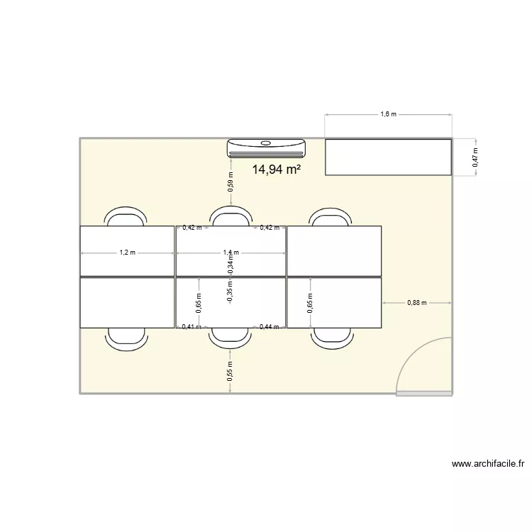 Bureau Technique. Floor plan with Bureau Technique. Floor plan with