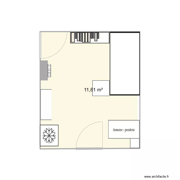 Schlafzimmer. Floor plan with 