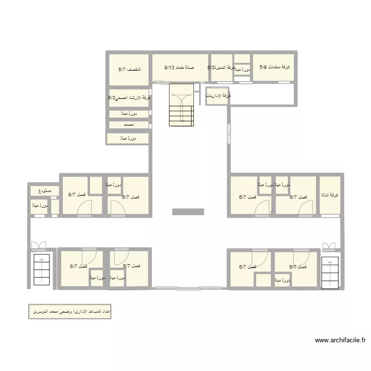 الحح. Floor plan with 