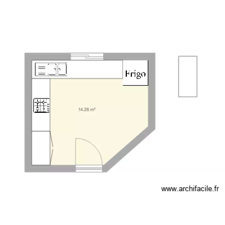 CUISINE HAMDI. Floor plan with 