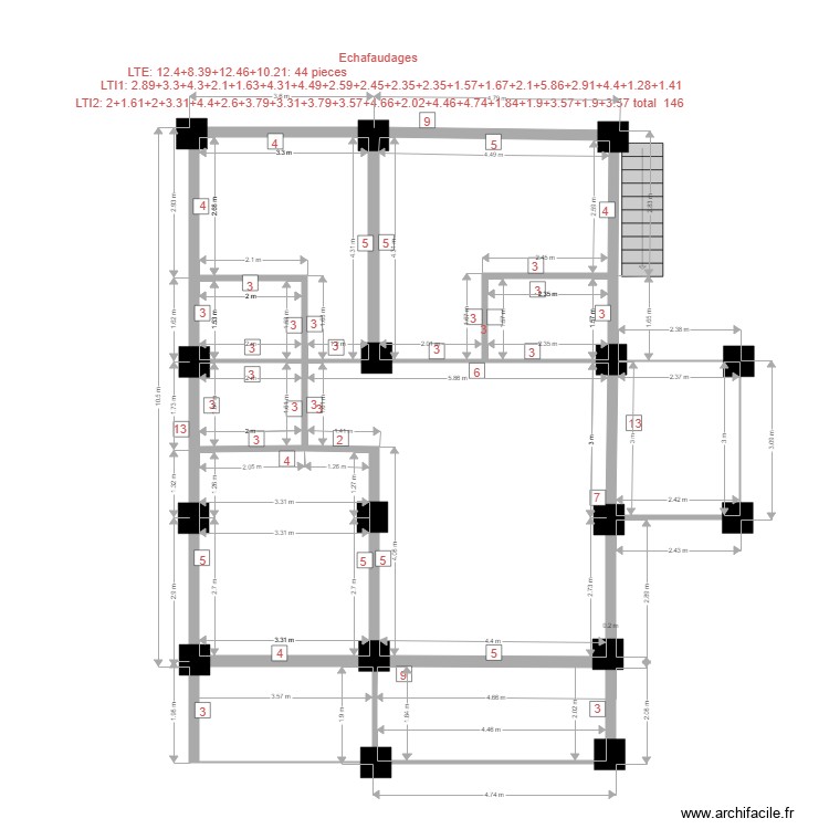 echafaudage. Floor plan with 0 room and 0 m2