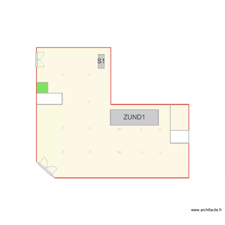 local cuir. Floor plan with 