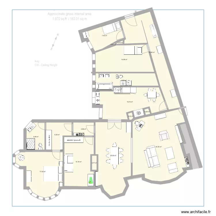 FitzJames13. Floor plan with FitzJames13. Floor plan with