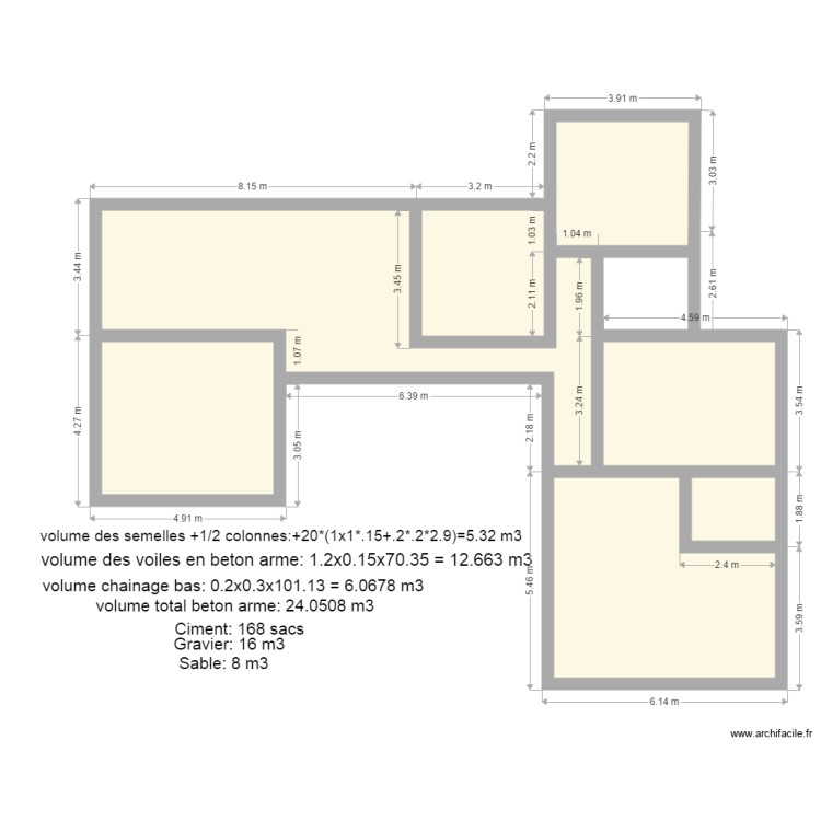 Ciment et agregats. Floor plan with 0 room and 0 m2