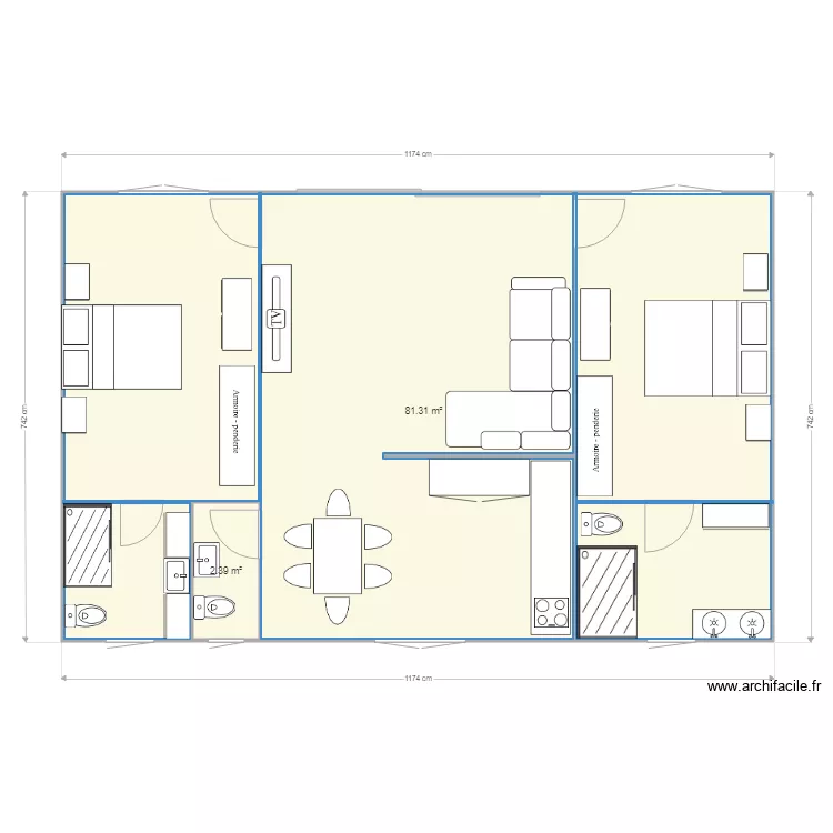 Ibermodulo. Floor plan with 