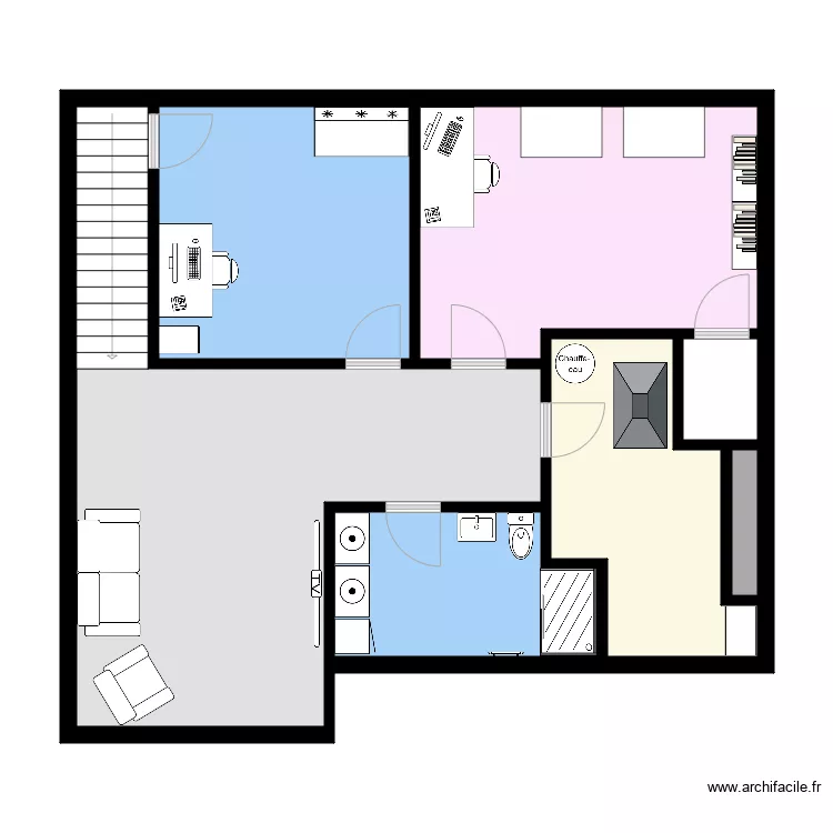 Sous sol. Floor plan with Sous sol. Floor plan with