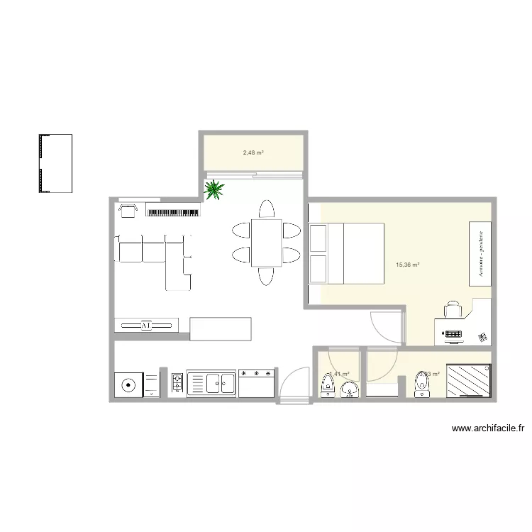 1707. Floor plan with 