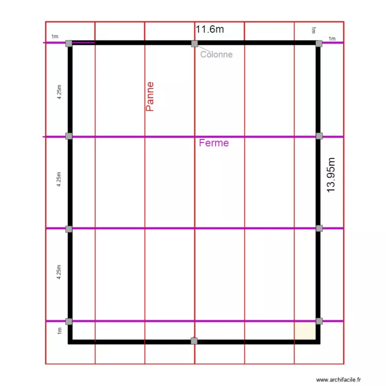 ferme abri transfo2. Floor plan with 