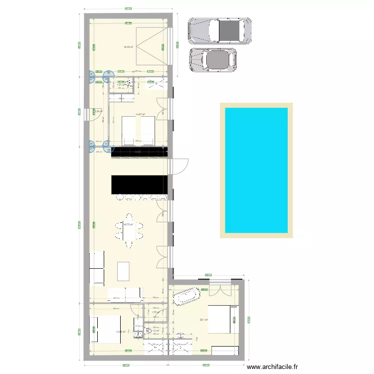 Barjac 6. Floor plan with 