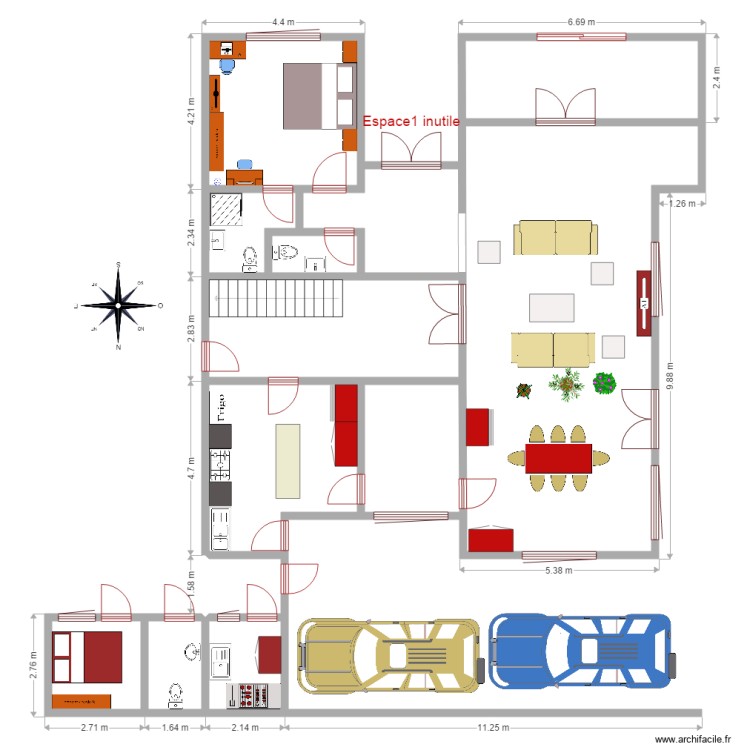 jocelyn Benin rdc. Floor plan with 0 room and 0 m2