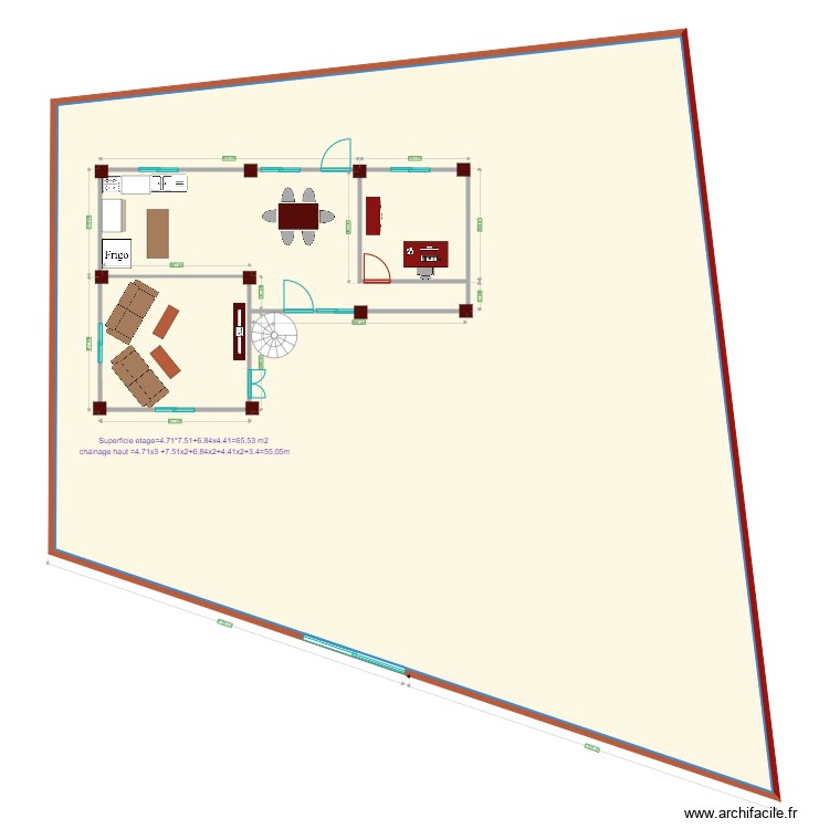 Etage Rucamazi. Floor plan with 0 room and 0 m2