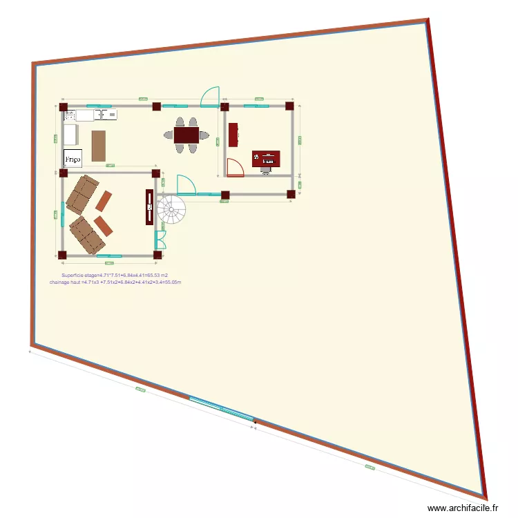 Etage Rucamazi. Floor plan with 
