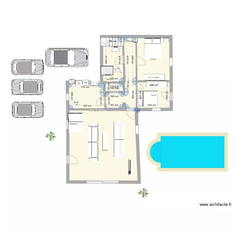 Montauroux RDC. Floor plan with Montauroux RDC. Floor plan with