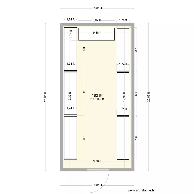 Gannet - 10x20. Floor plan with 