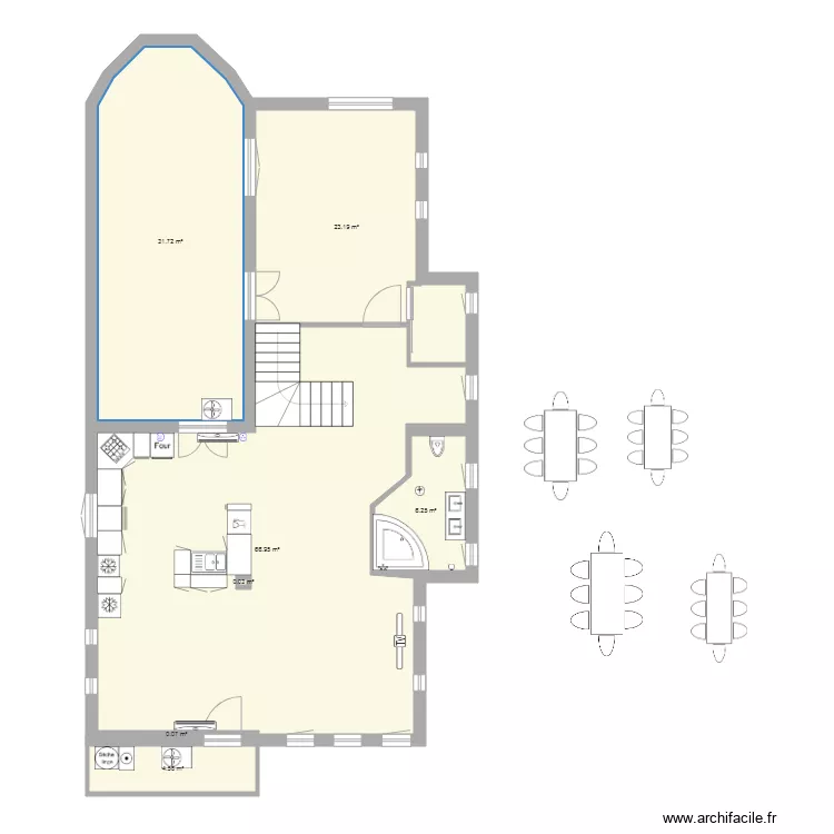 cit&eacute; renault villa. Floor plan with 