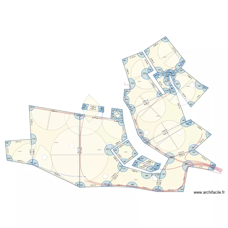 Къща Пещера - Двор - Поливна. Floor plan with 15  and 582 m²