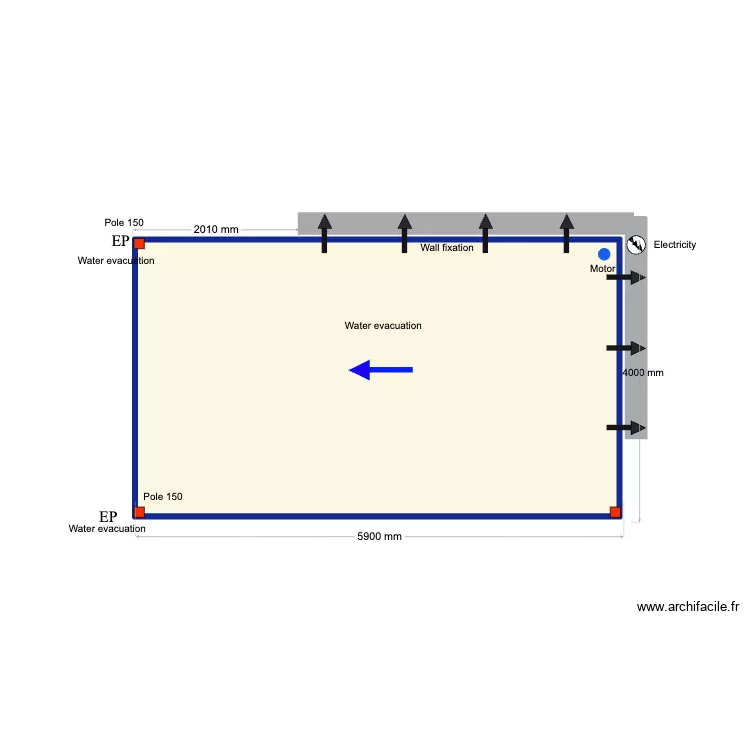Helena / Tamir. Floor plan with 1 Room and 19 m²