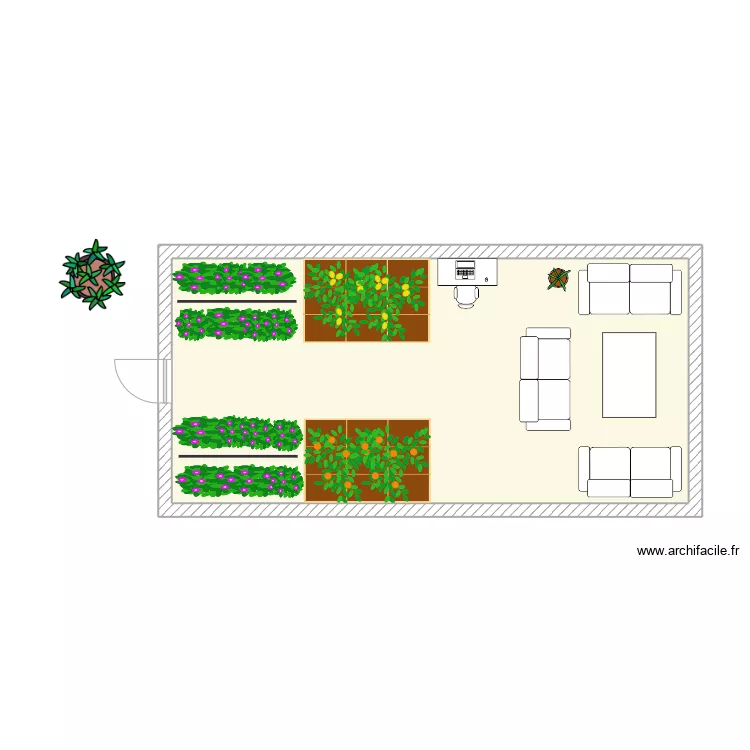 Jardin d'hiver. Floor plan with 
