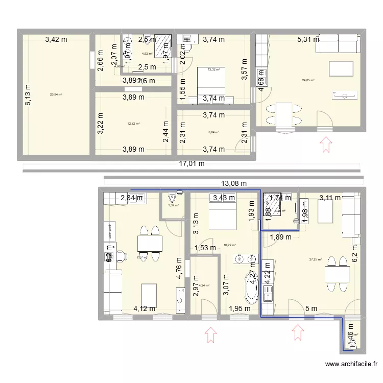 maison fenouillet test 5. Floor plan with 