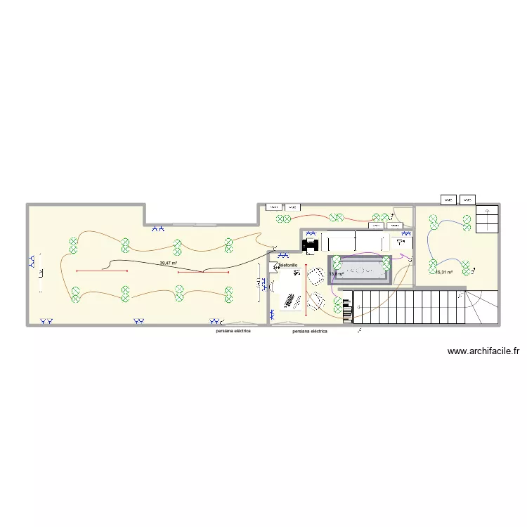 sala statie y despacho . Floor plan with sala statie y despacho . Floor plan with
