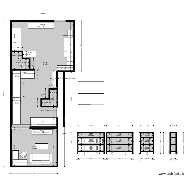 Office Basement7. Floor plan with 