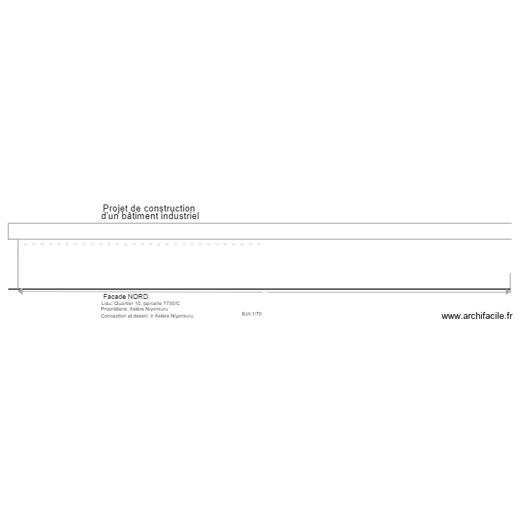 facade nord. Floor plan with 
