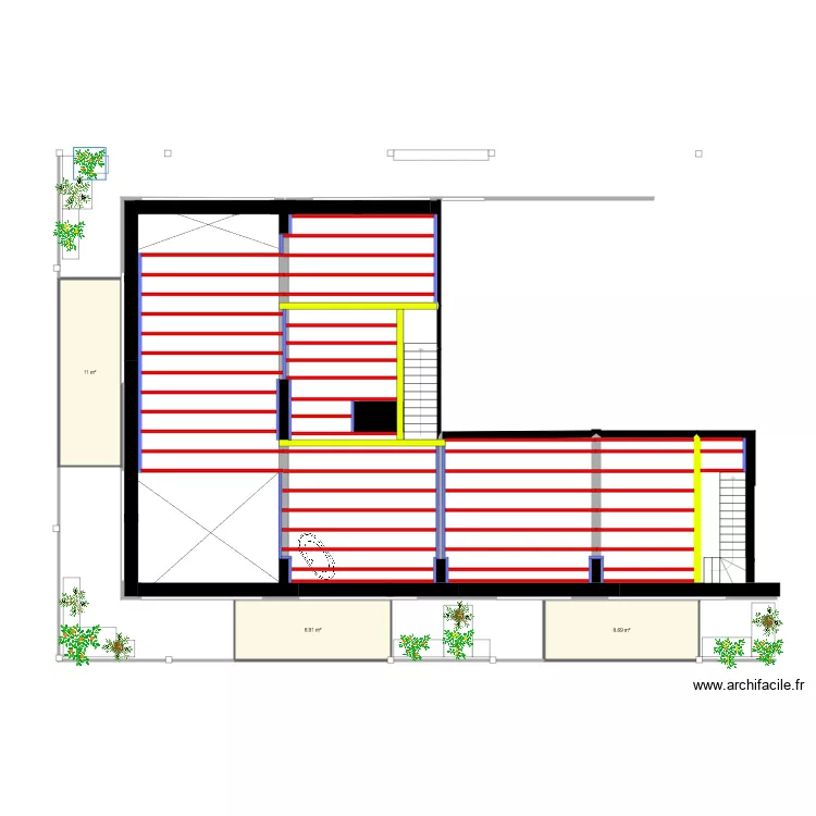 tussenvloer 1. Floor plan with tussenvloer 1. Floor plan with