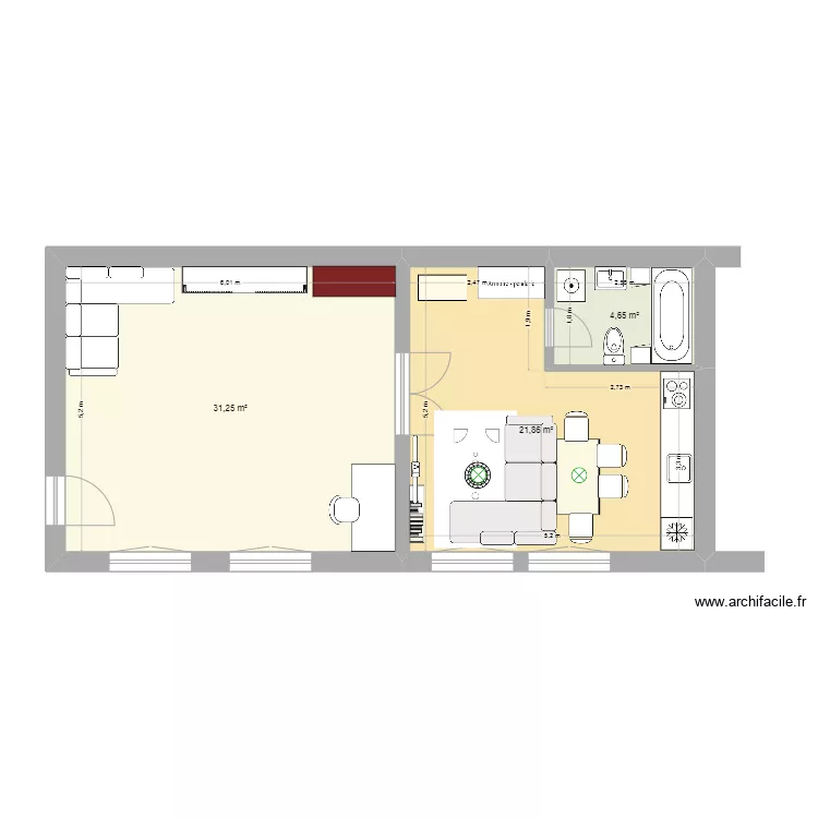 kuca bj var 1. Floor plan with 