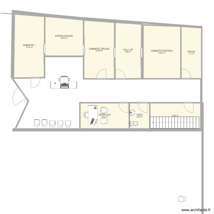 clinica la nucia 2. Floor plan with 