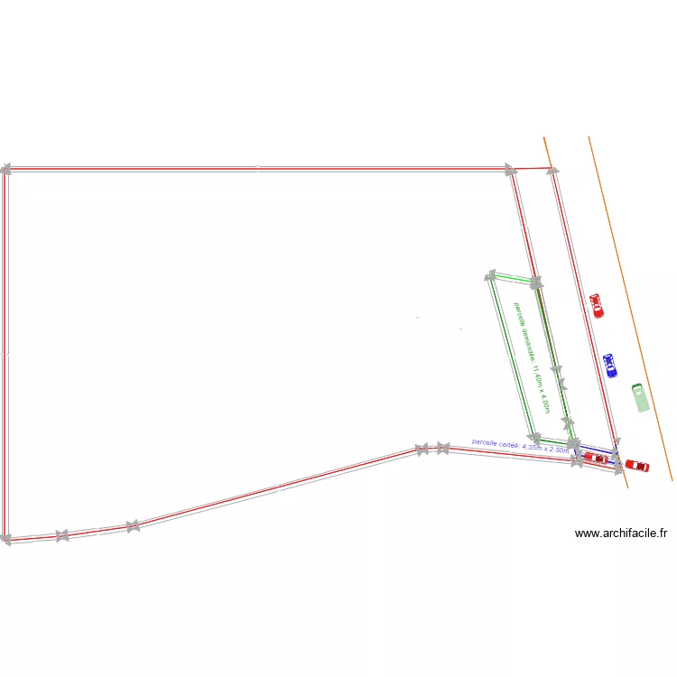 conversion de parcelles. Floor plan with 