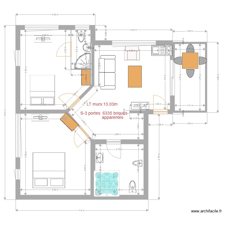 suite2. Floor plan with 0 room and 0 m2