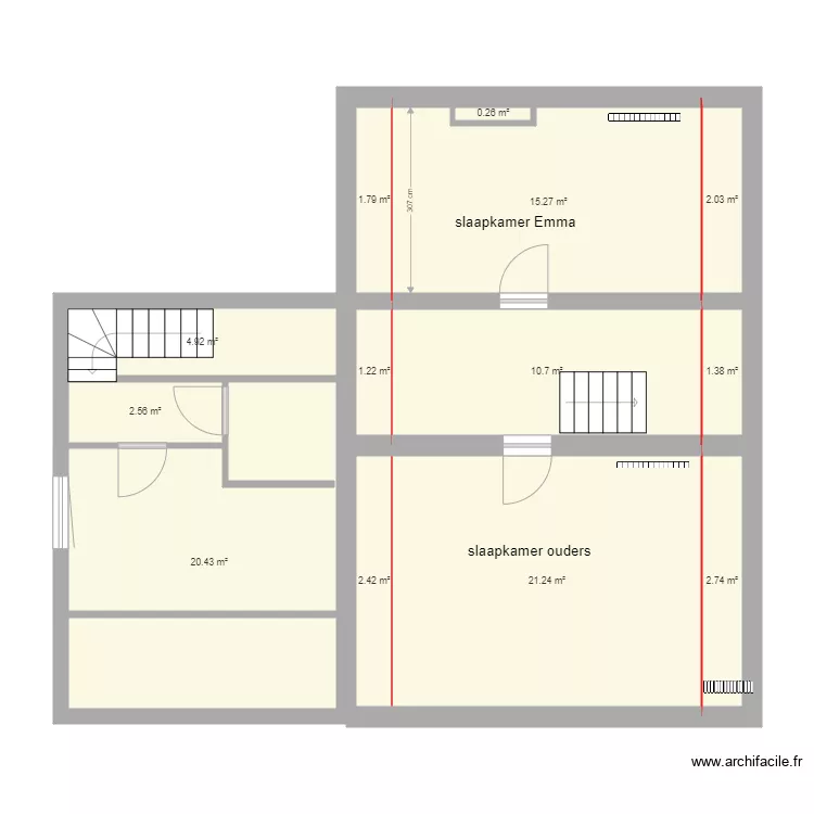 wattripont new verdieping. Floor plan with 